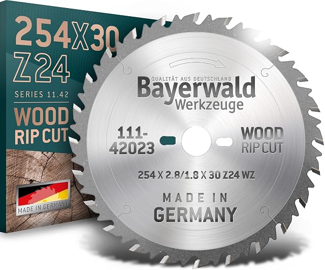 Disco de sierra Bayerwald de 254 mm y 24 dientes, fotografía de producto