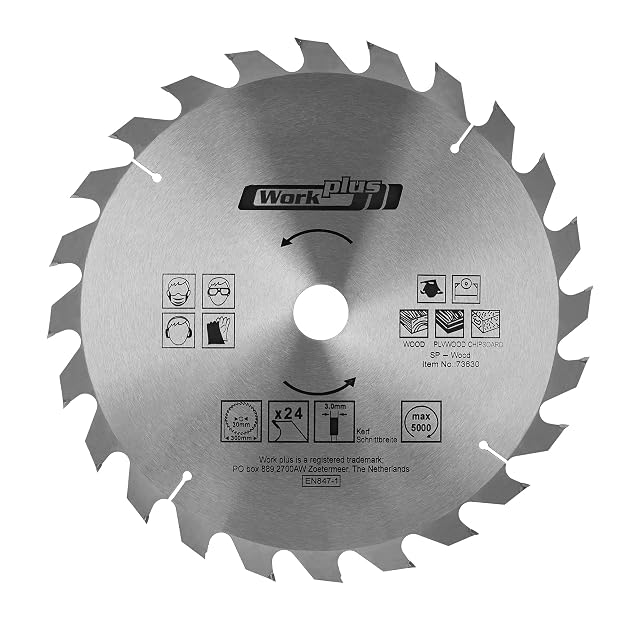 Disco de sierra de 190 mm con dientes de metal duro y anillos de reducción, fotografía de producto