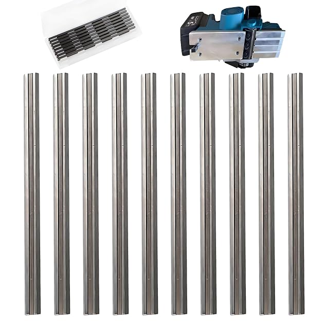 Diez cuchillas HSS para cepillo eléctrico de mano, fotografía de producto